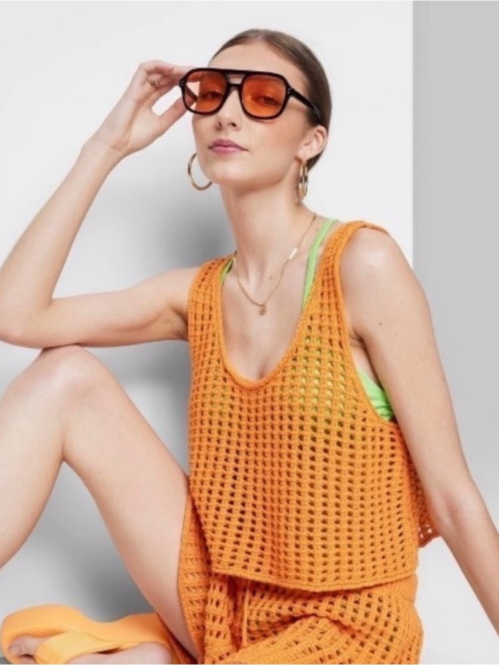 Wild Fable Orange Swim Coverup